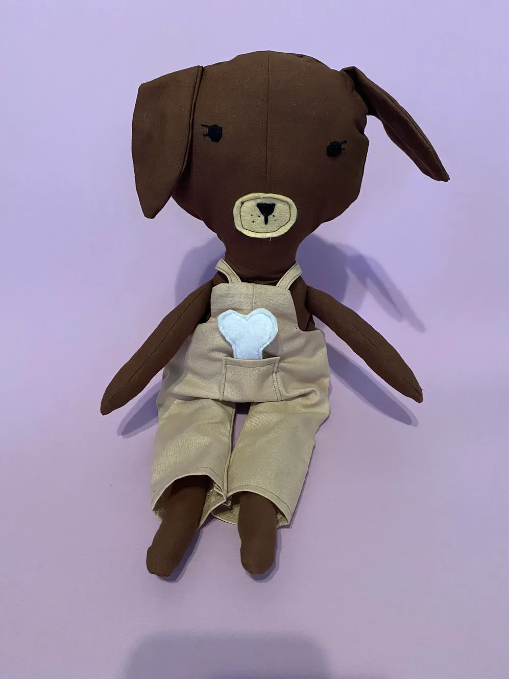 Puppy with overall