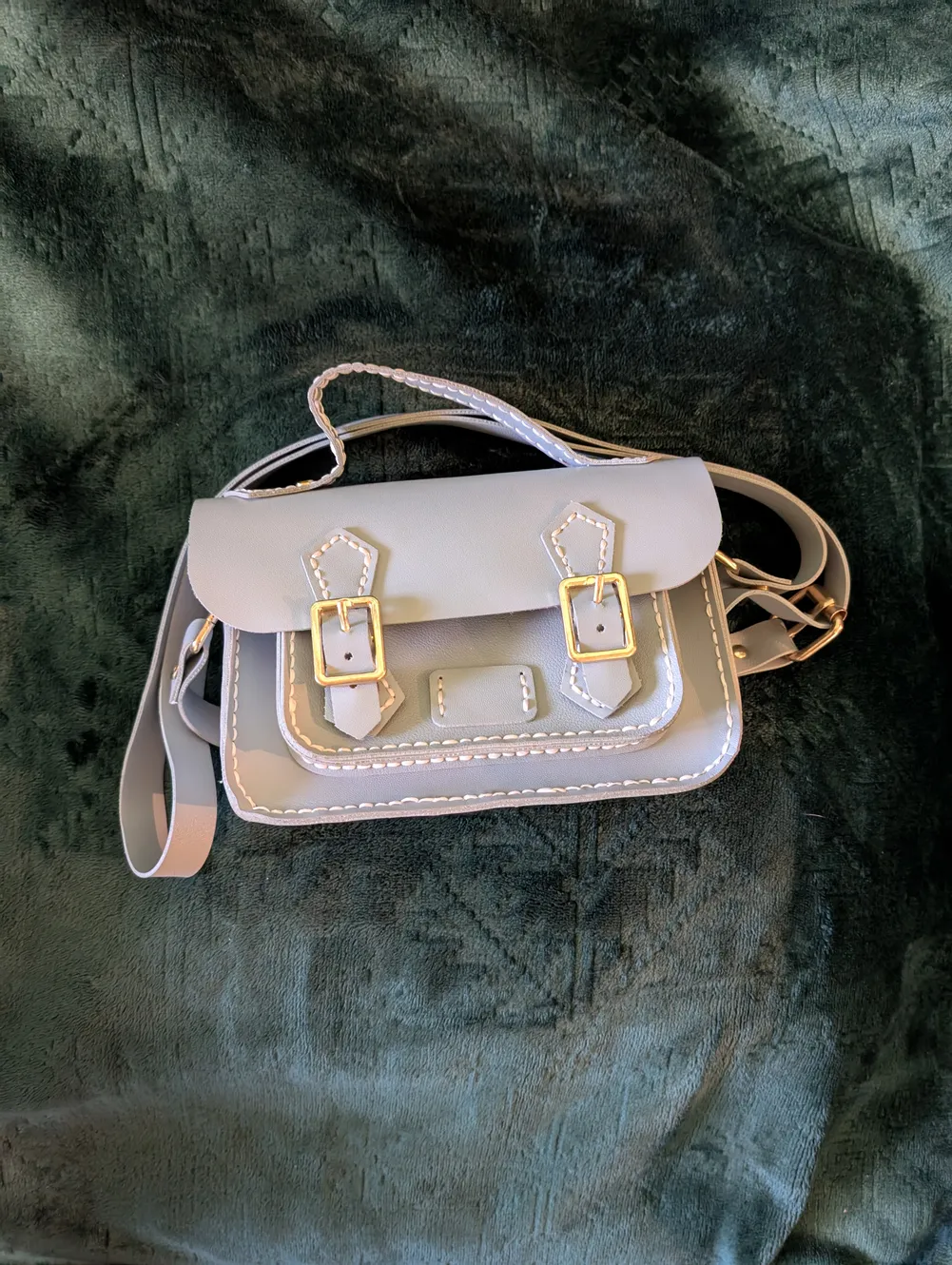 Pale blue handbag