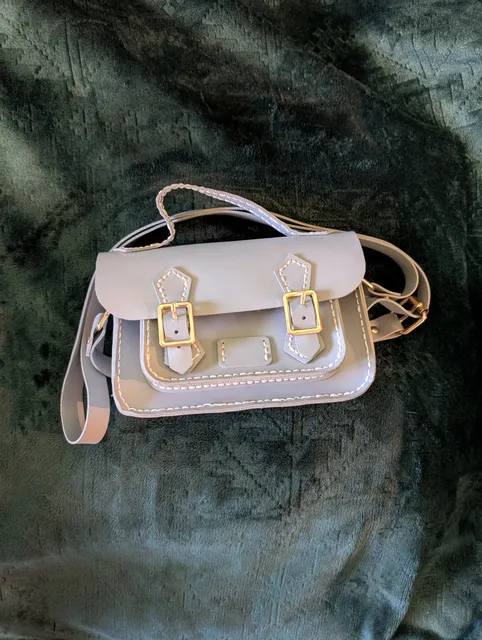 Pale blue handbag